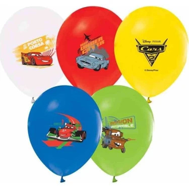 bani balon baskılı sevimli arabalar