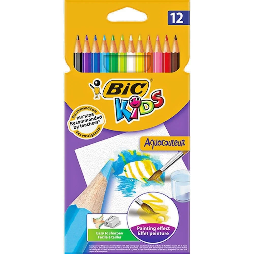 Bic Aquacouleur Kuru-suluboya Kalemi 12 Li Tam Boy