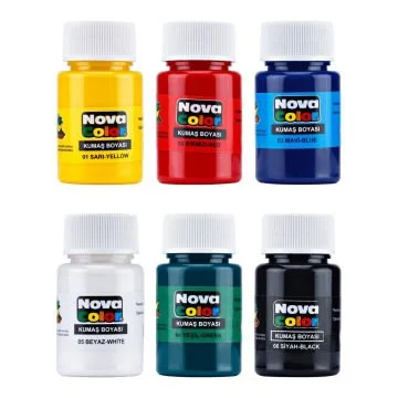 nova color Ezg - Kumaş Boyası Nc 6 Renk X 30 Ml. Set