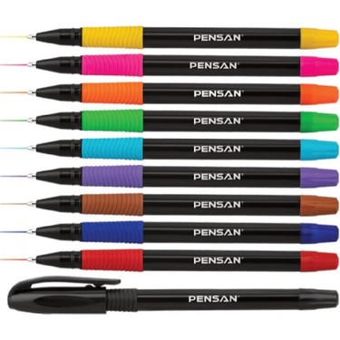 Pensan Renkli Tükenmez Kalem 10 Renk Sing Up Color 1 Paket