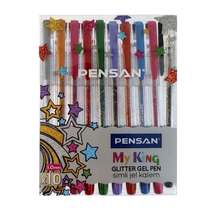 Pensan My-King Glitter Gel Simli Kalem 10 Renk