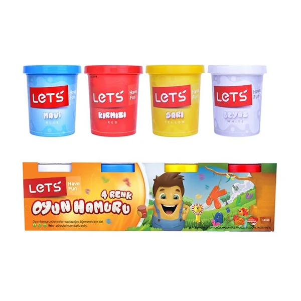Lets 4 Renk Oyun Hamuru 460 Gr 