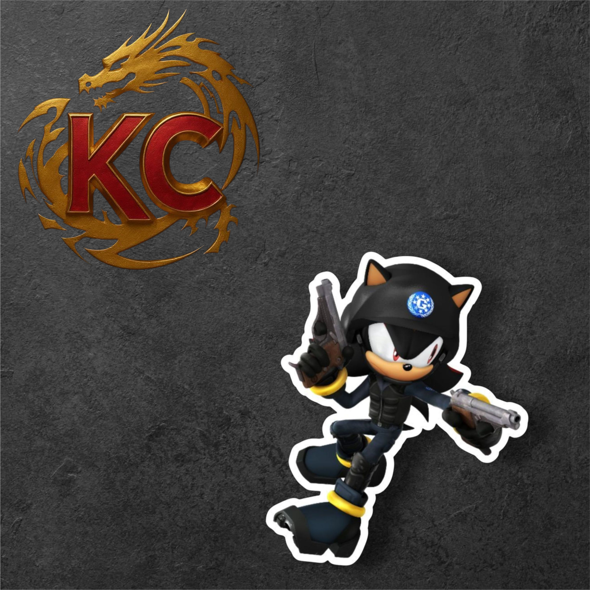 Cartoon Shadow The Hedgehog Sticker