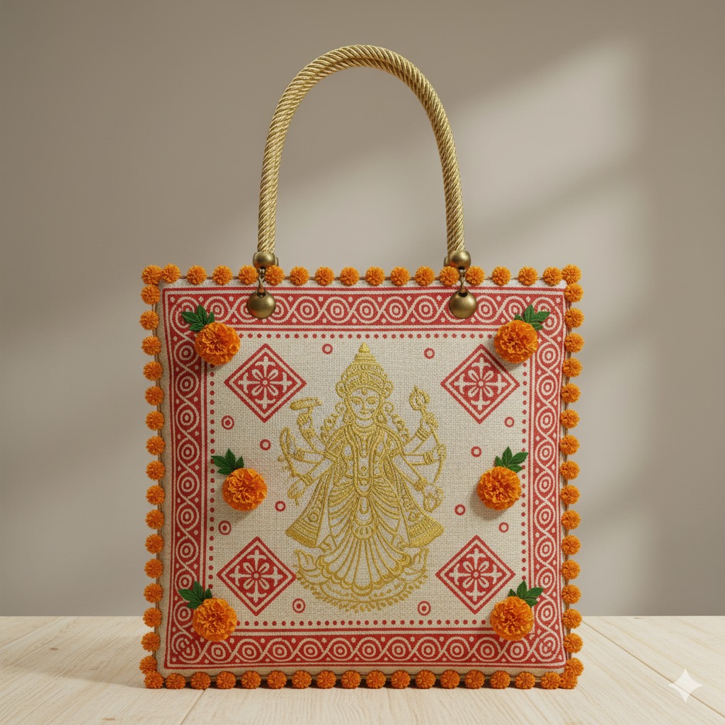Goddess Lakshmi Festive Tote – Diwali & Navratri Edition