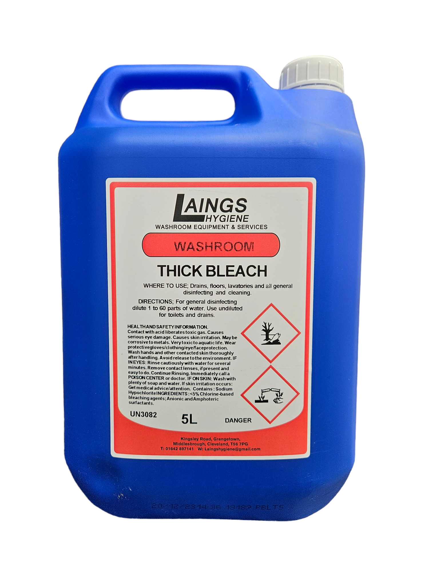 Laings Hygiene Thick Bleach 5L