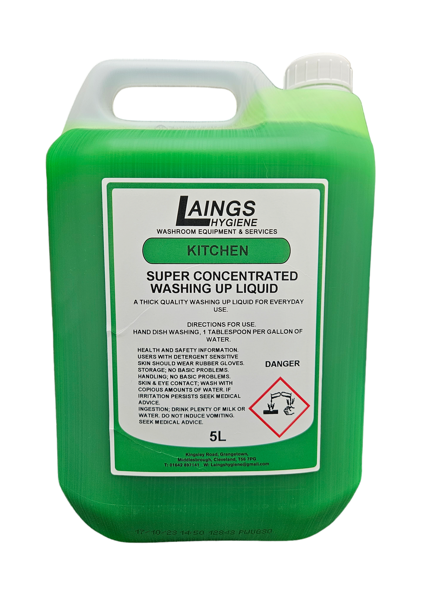 Laings Hygiene Super Concentrated Washing Up Liquid