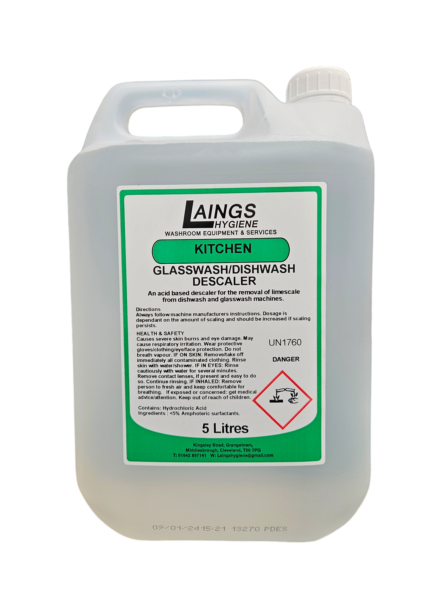Laings Glasswash/Dishwash Descaler 5L