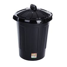 Black Plastic Dustbin