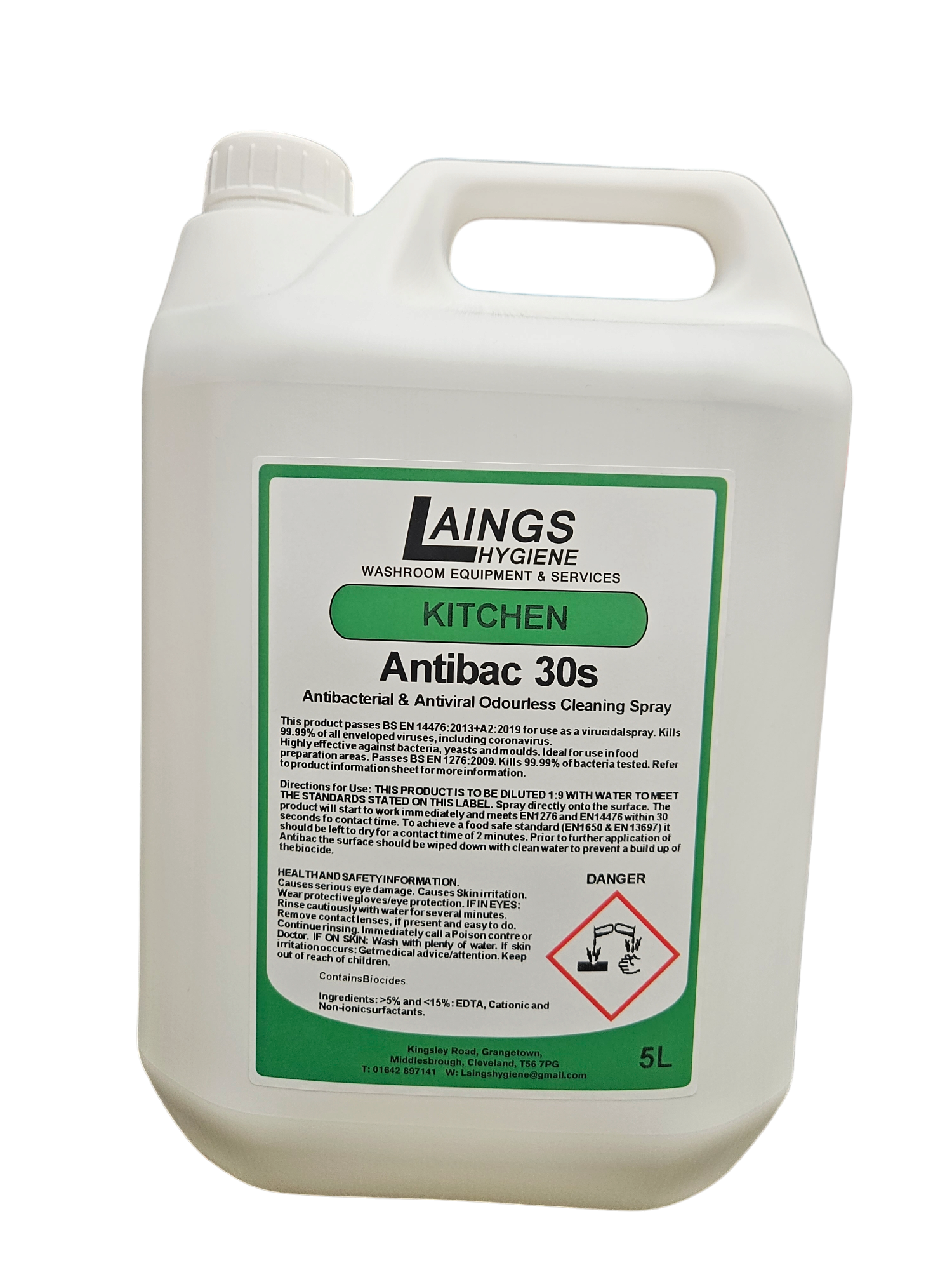 Laings Hygiene Antibac 30s Kitchen Cleaning Spray