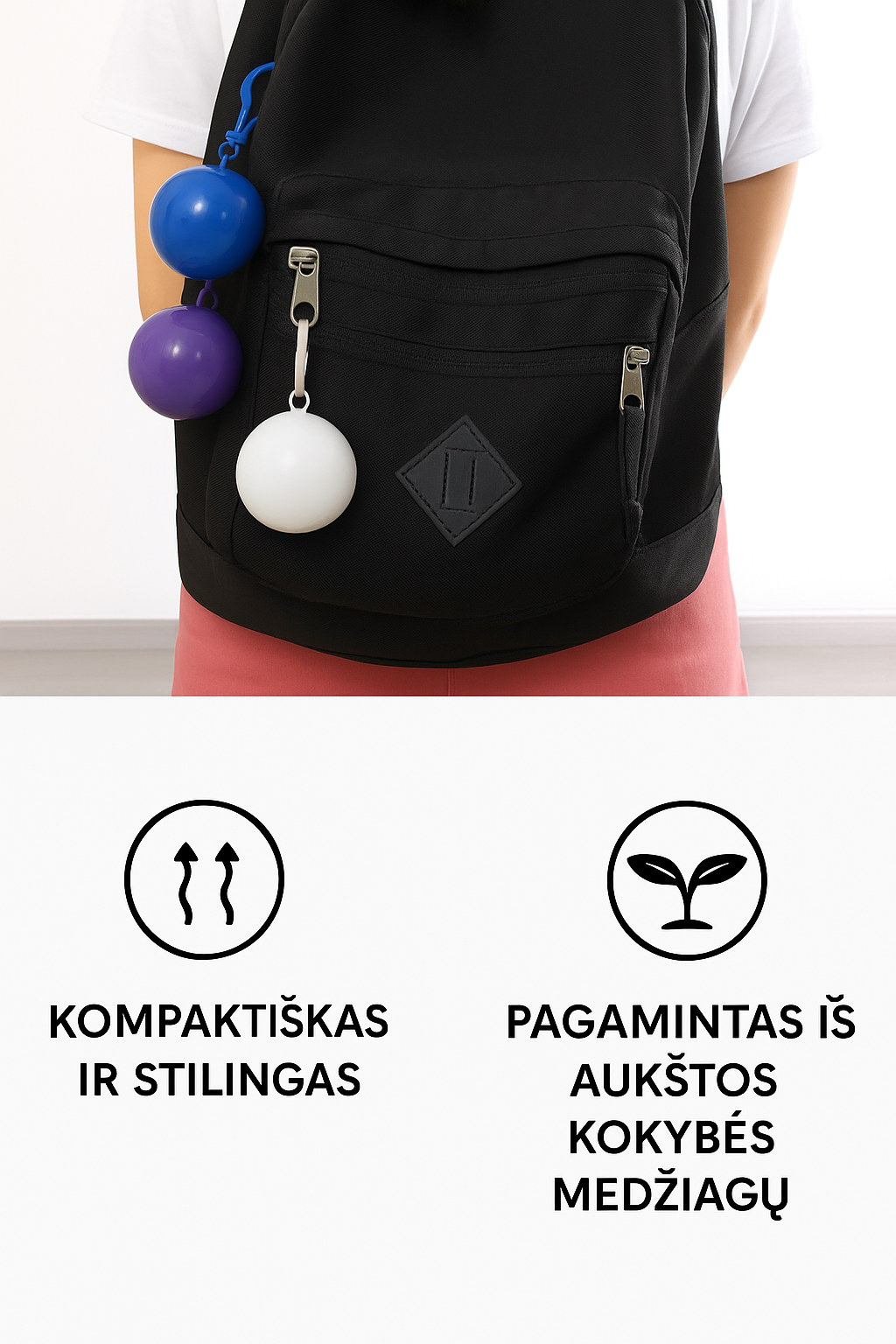 Lietpaltis su gaubtuvu