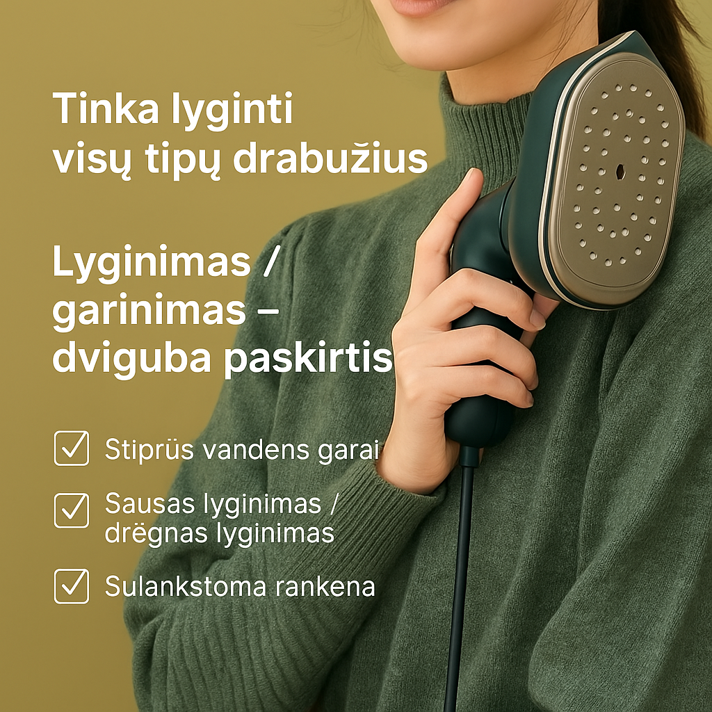 Elektrinis rankinis garų lygintuvas