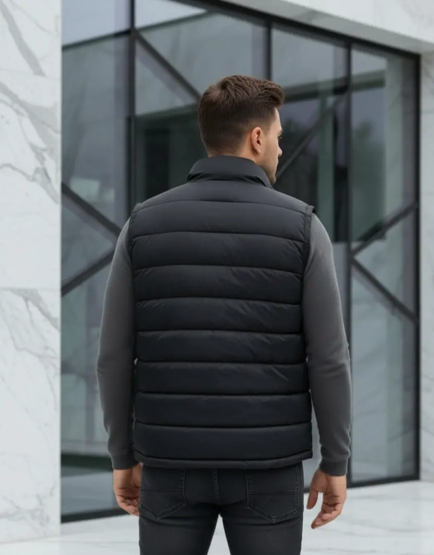 Men's Black Puffer jacket for winter 