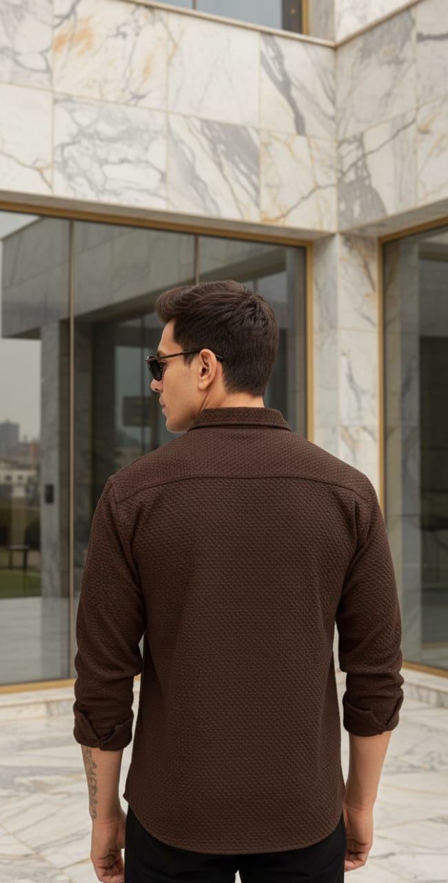 Men's Brown Casual Shirt