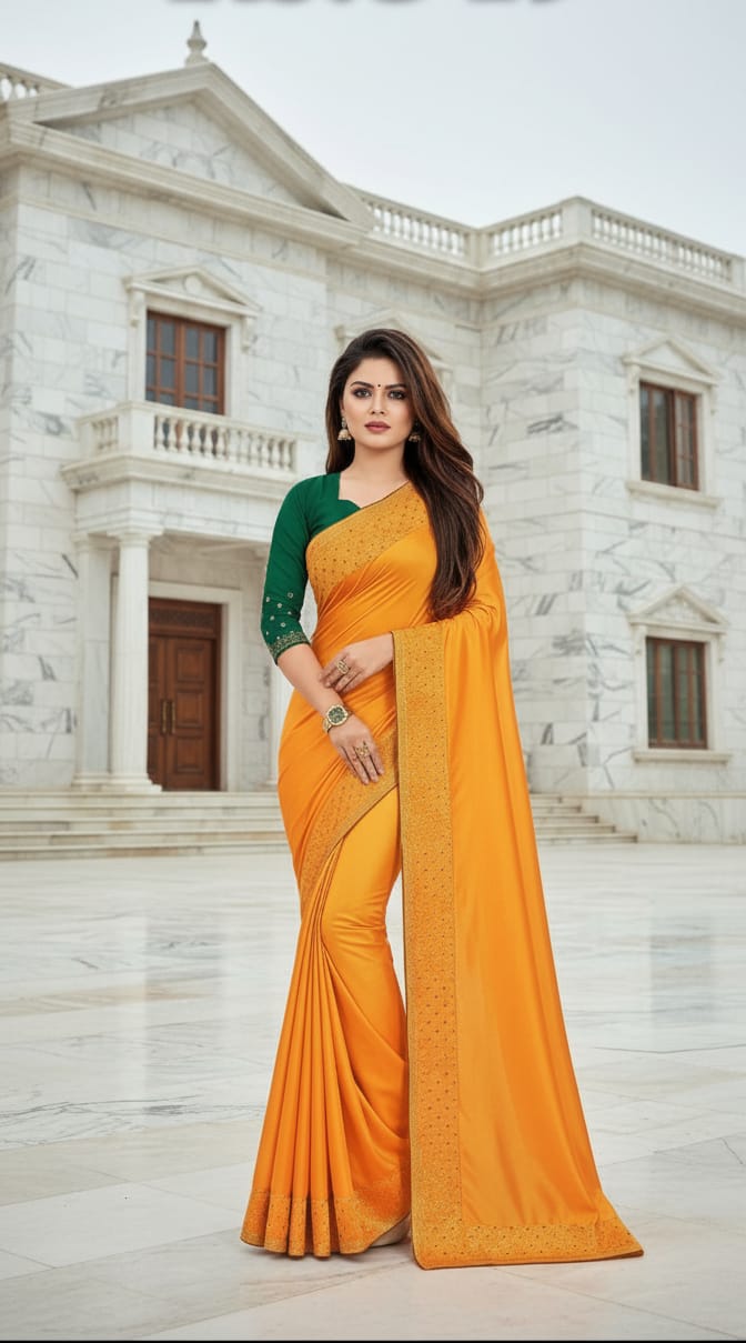 Elegant Orange Saree