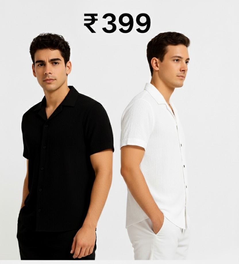Two Classic Short Sleeve Button-Down Shirts by ElitePort 