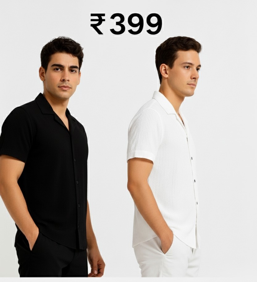 Two Classic Short Sleeve Button-Down Shirts by ElitePort 