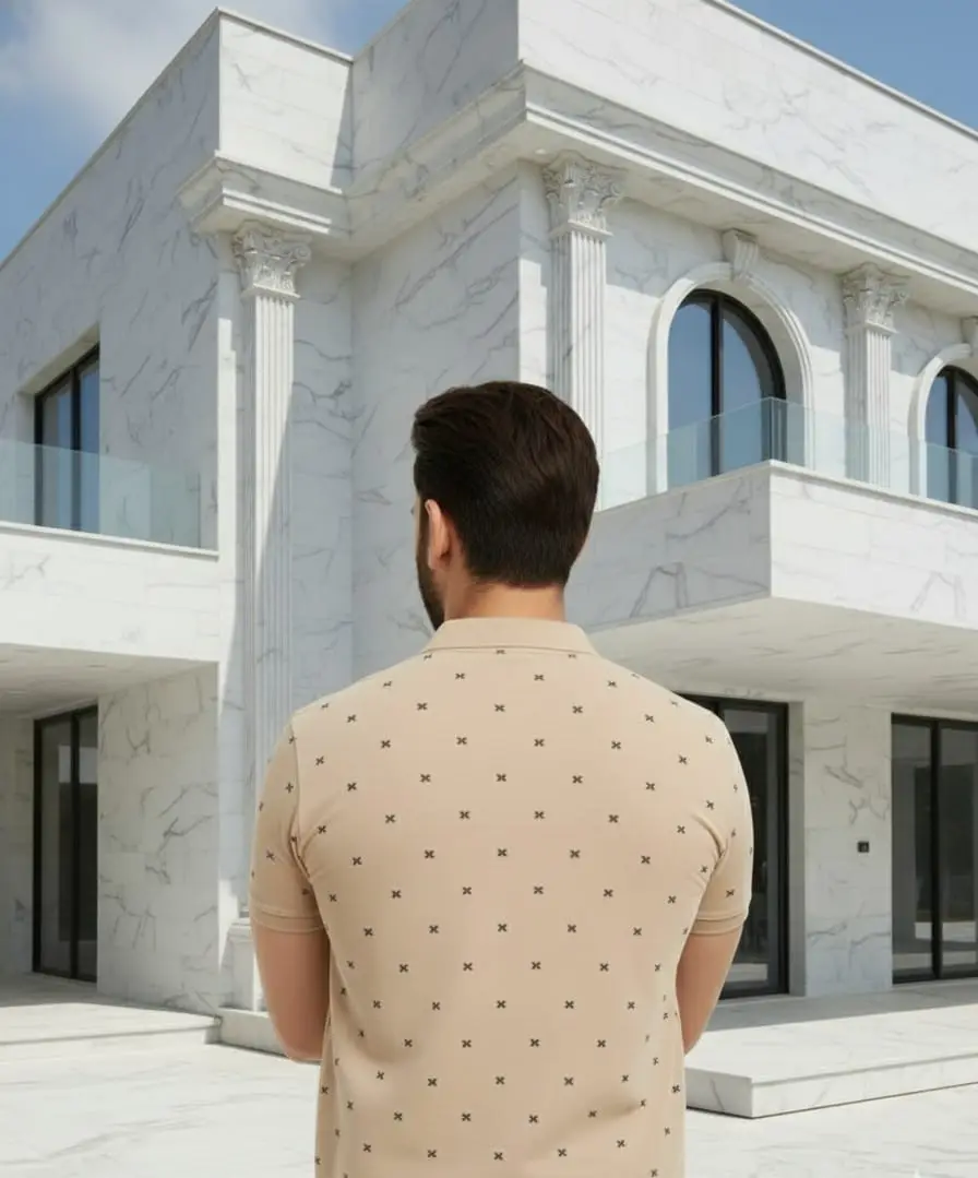 Beige Printed  T-Shirt