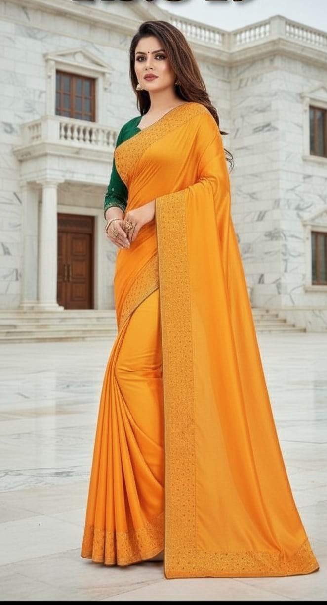 Elegant Orange Saree