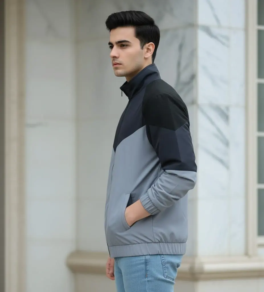 Men's Color Block Winter Jacket