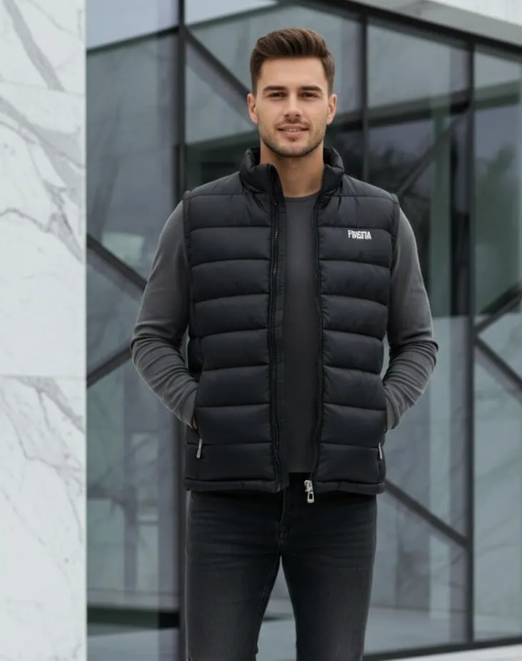 Men's Black Puffer jacket for winter