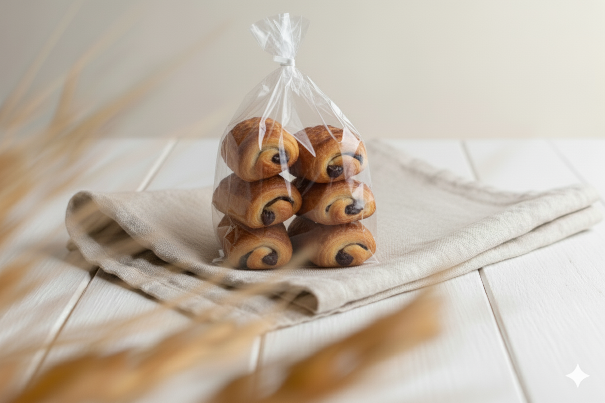 Commandez votre sachet de 6 croissant ou 6 pains au chocolat