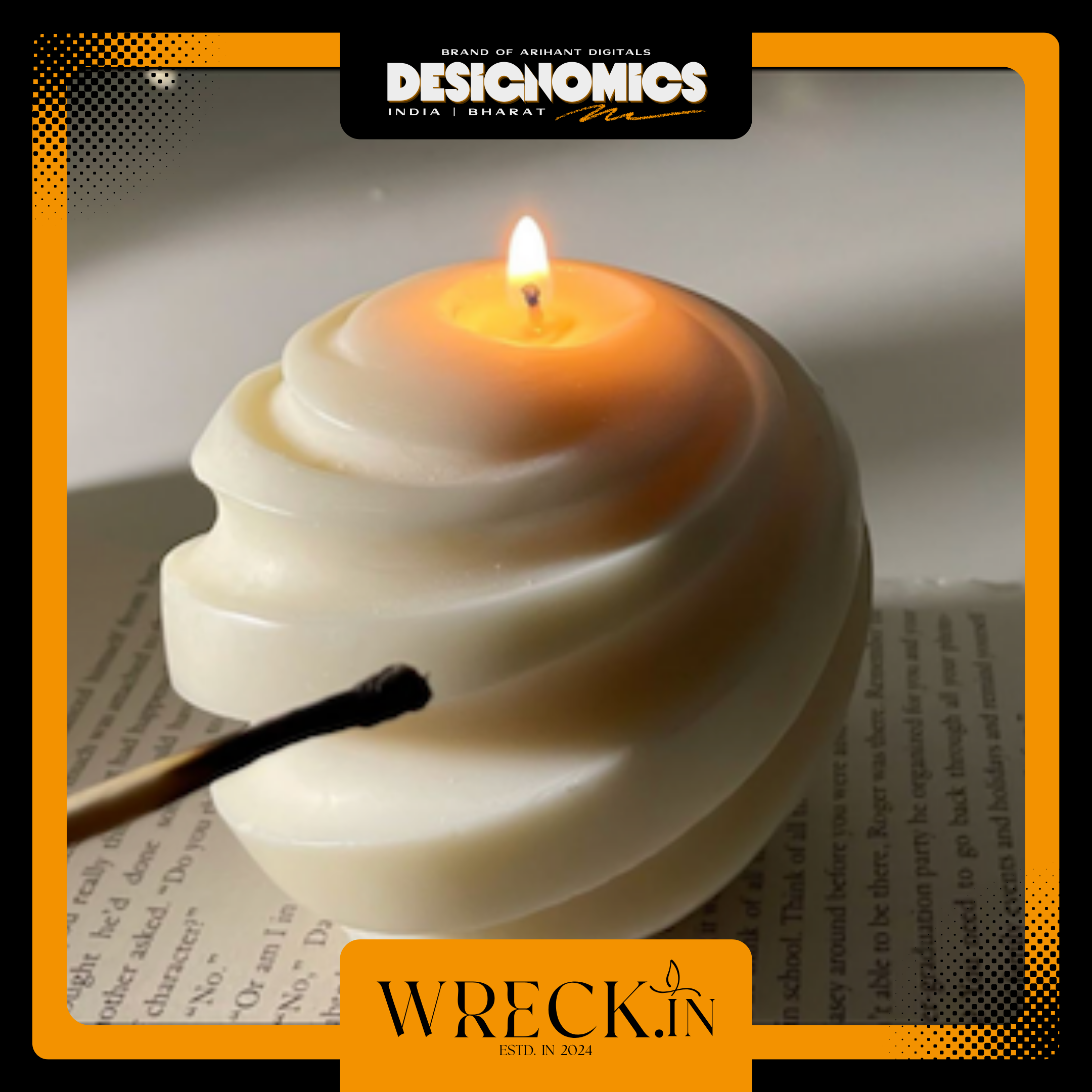 Spiral Art Candle