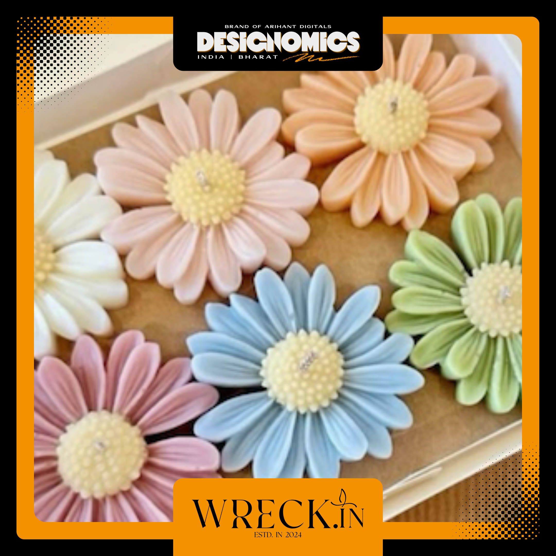 Handmade Daisy Flower Candle
