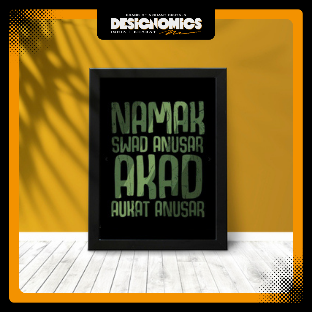 Typography Wall Art Frame