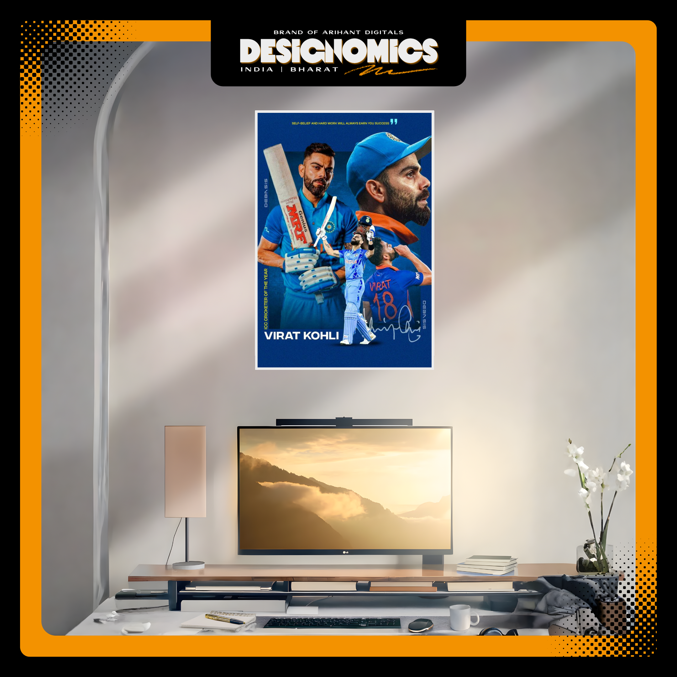 Virat Kohli Cricket Wall Poster