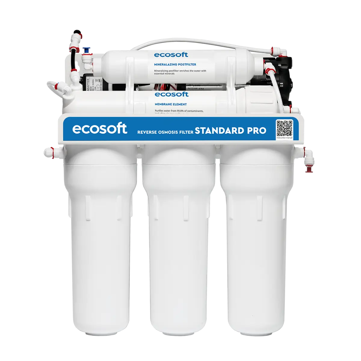 Filtre à osmose inverse Ecosoft Standard PRO avec minéralisation et pompe