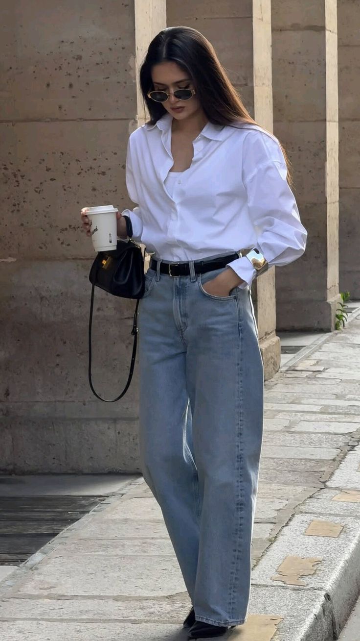 White Classic Button-Up Shirt