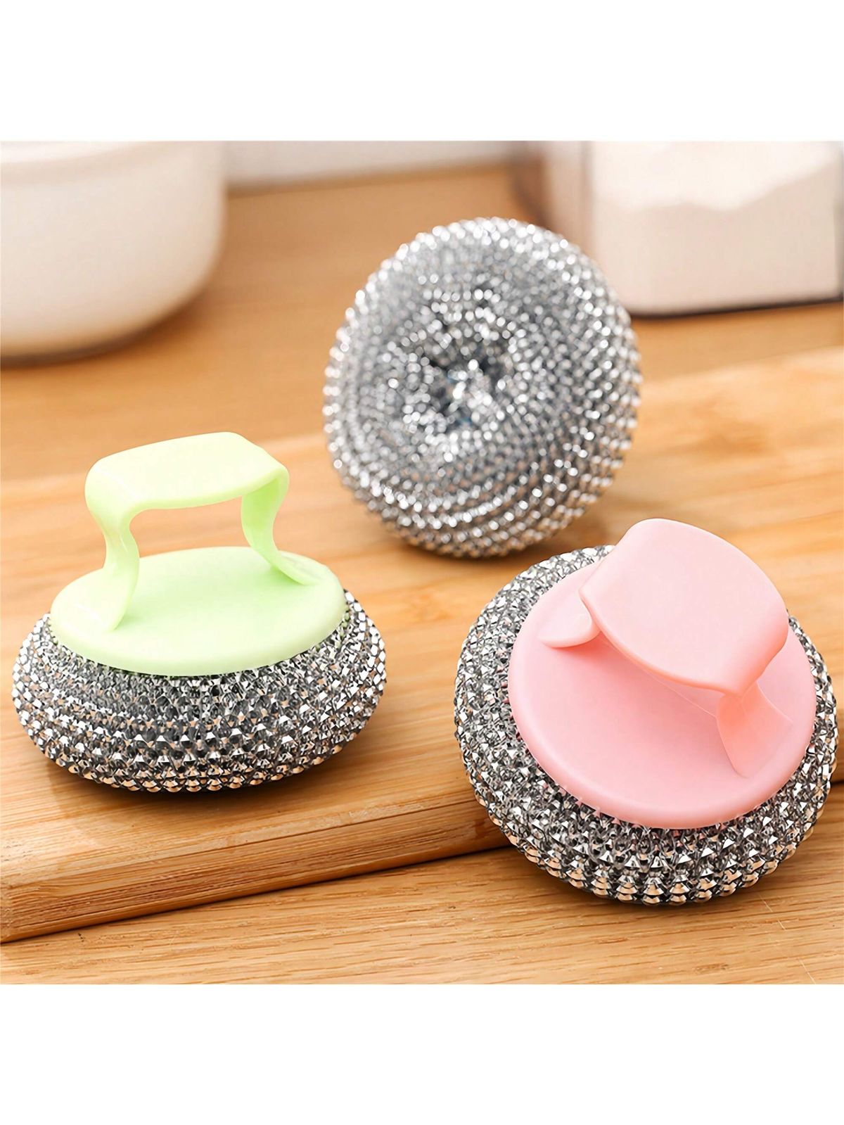 Stainless Steel Scrubber with Handle