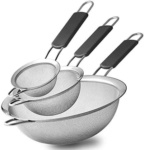 Stainless Steel Fine Mesh Strainers Set