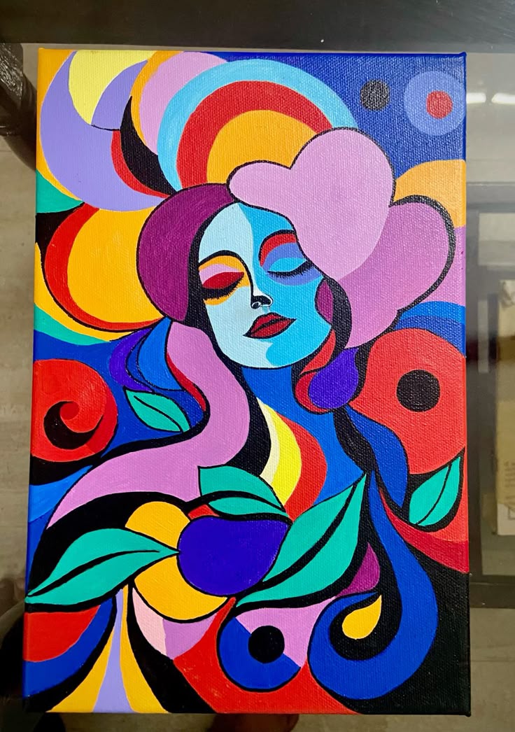Abstract Woman Portrait Canvas Art