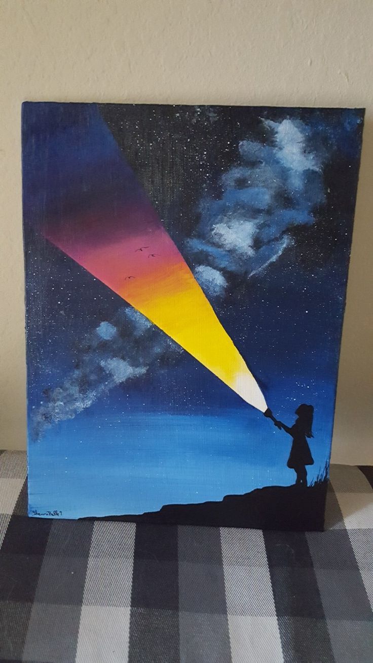 Hand-painted Night Sky Artwork