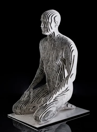 Modern Layered Human Sculpture