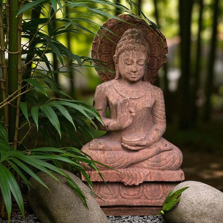 Stone Buddha Garden Statue