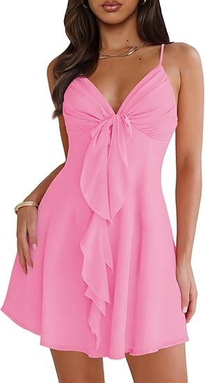 Pink Sleeveless Mini Dress
