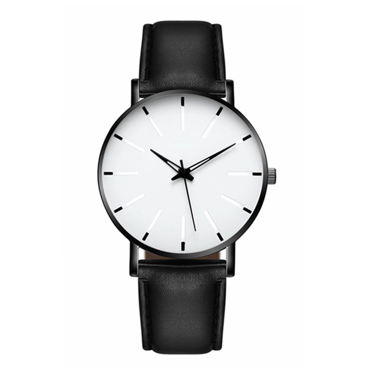 Classic Black Leather Watch