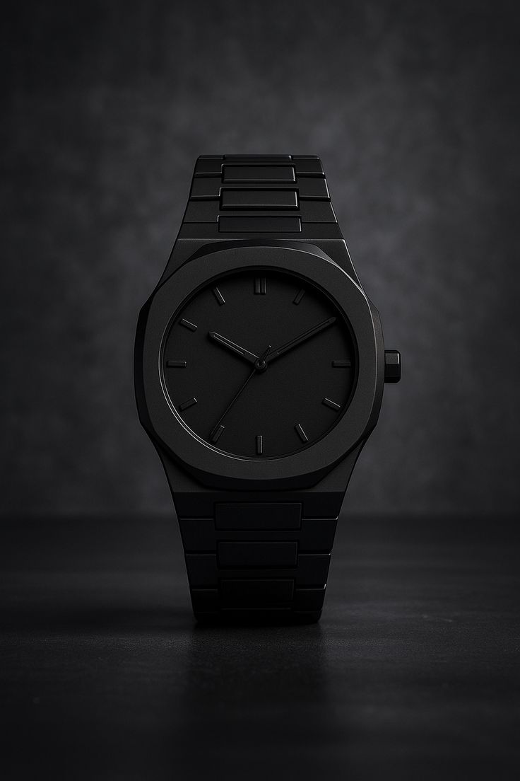 Black Minimalist Wristwatch