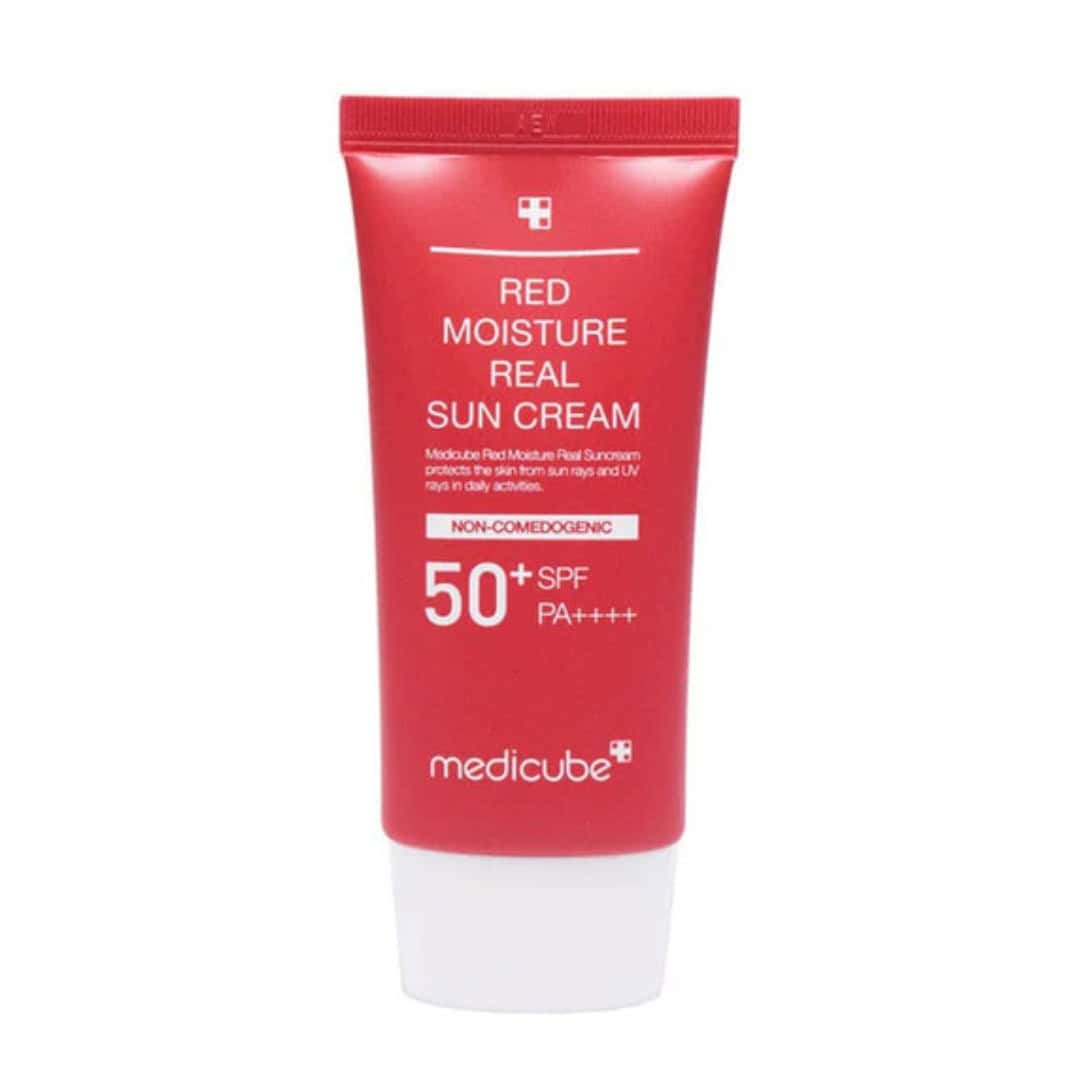 Medicube Red Moisture Real Sun Cream 50ml, SPF50+ PA++++ UV Sun Block Sunscreen, Moisturizing and Oil