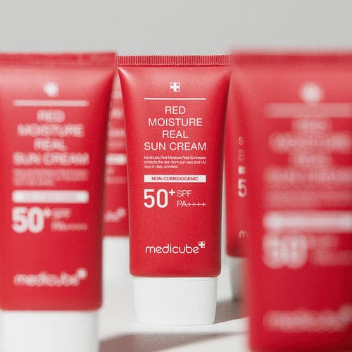 Medicube Red Moisture Real Sun Cream 50ml, SPF50+ PA++++ UV Sun Block Sunscreen, Moisturizing and Oil