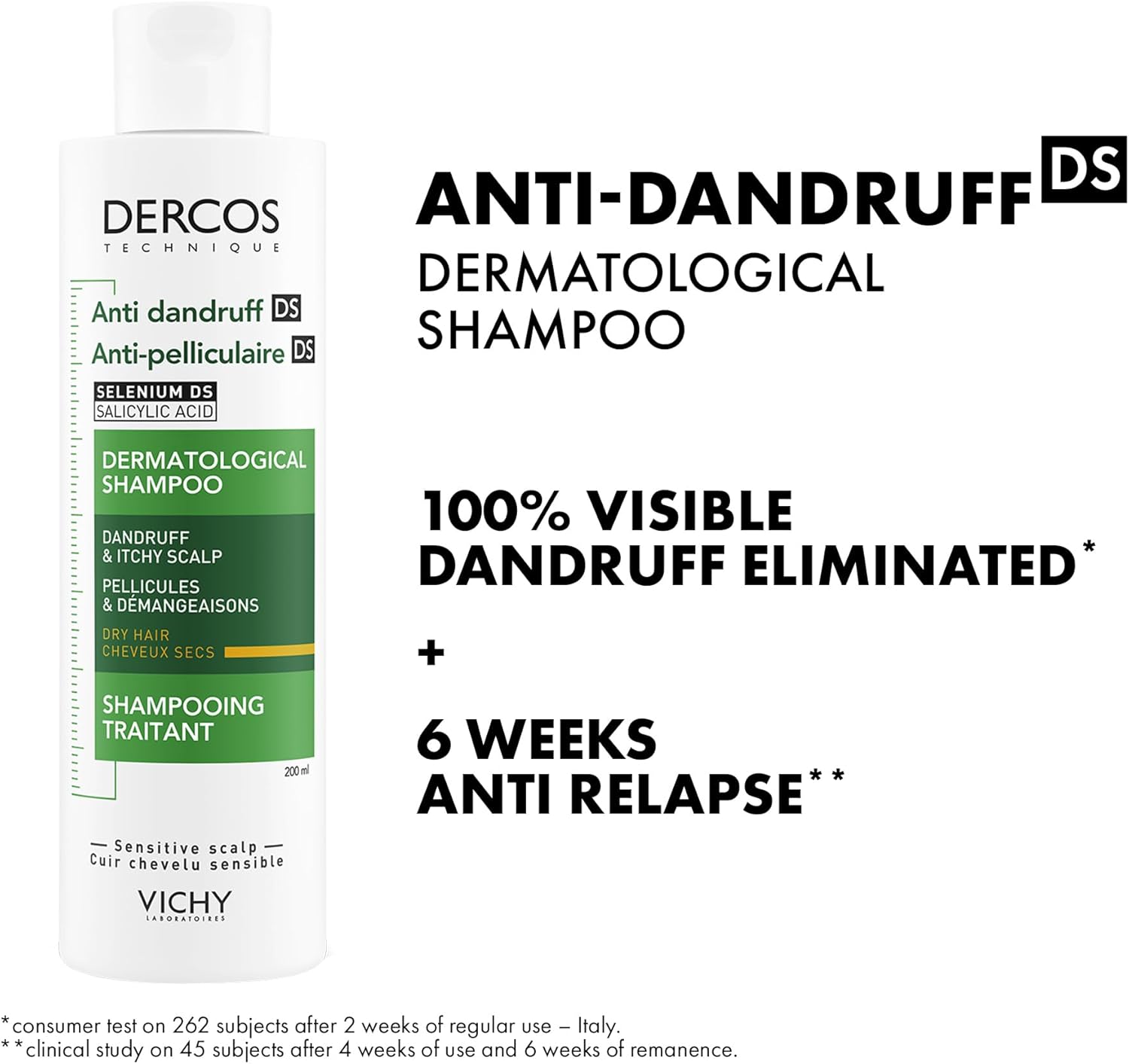 Vichy Dercos Anti-Dandruff Hair Care Shampoo - 200ml