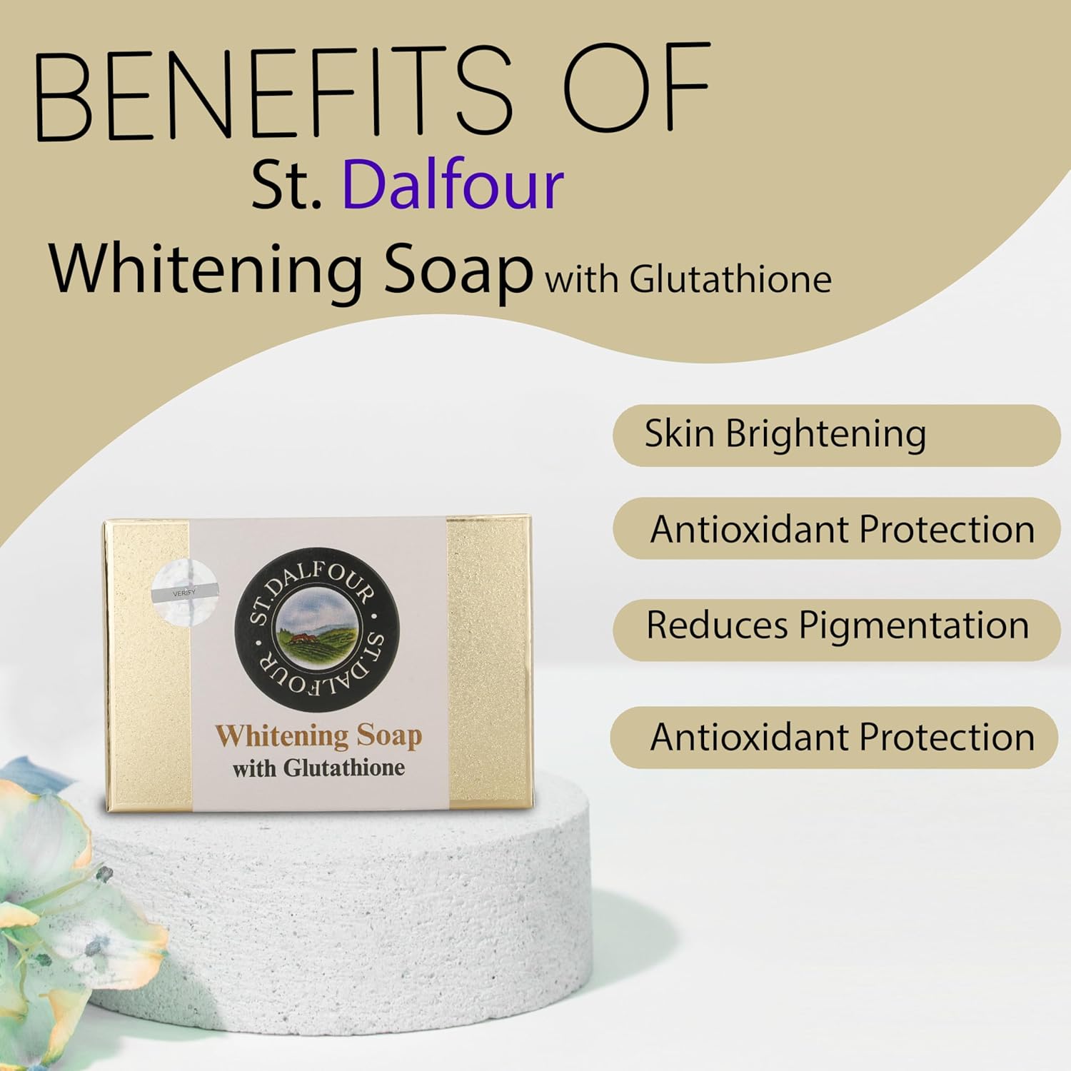 St. Dalfour Whitening Soap with Glutathione 135 g
