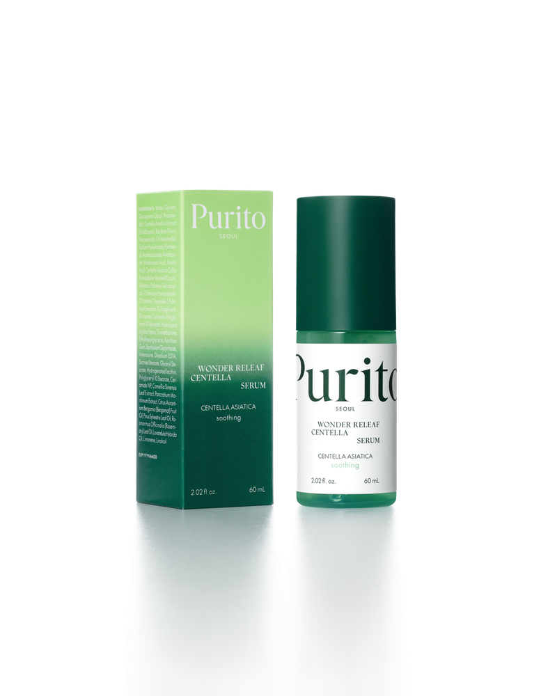 Purito Wonder Relief Centella Serum soothes tired skin in an instant and provides fast relief from irritation and redness 60ml
