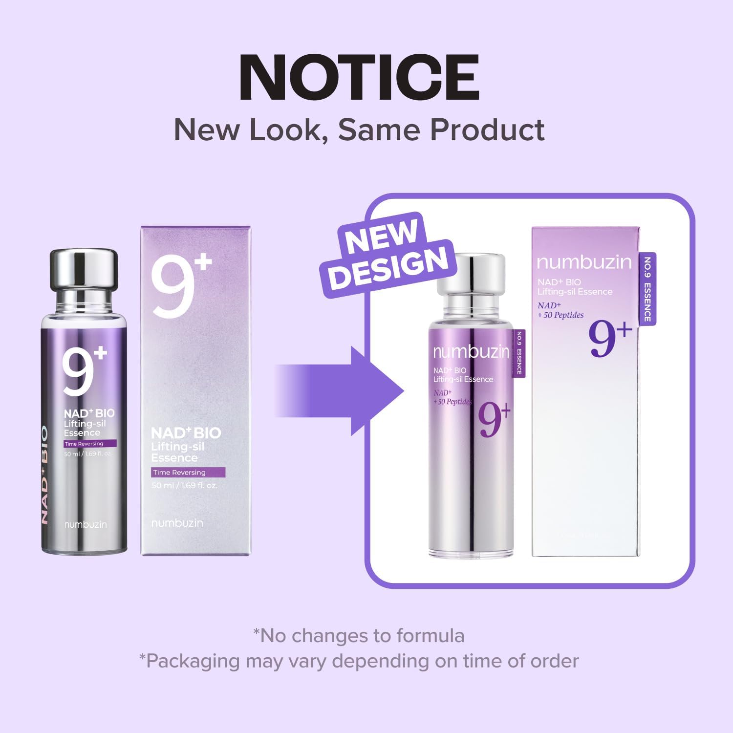 Numbuzin No.9 Essence | NAD+ BIO Lifting-sil Essence | Lifting, Firming, Wrinkles, Fine Lines, Elast