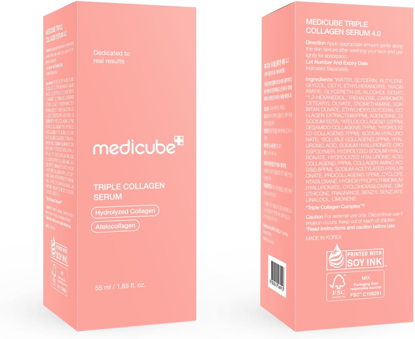 Medicube Triple Collagen Serum 55ml  Niacinamide & Hyaluronic Acid For Firm, Glowing Skin