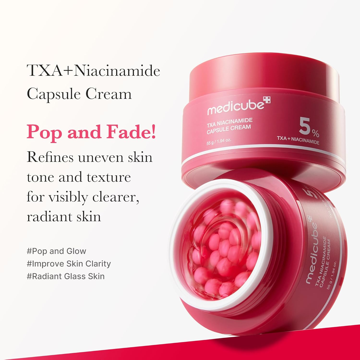 Medicube Txa Niacinamide Capsule Cream 55ml  Brightening Moisturizer For Spots, Tone & Hydration