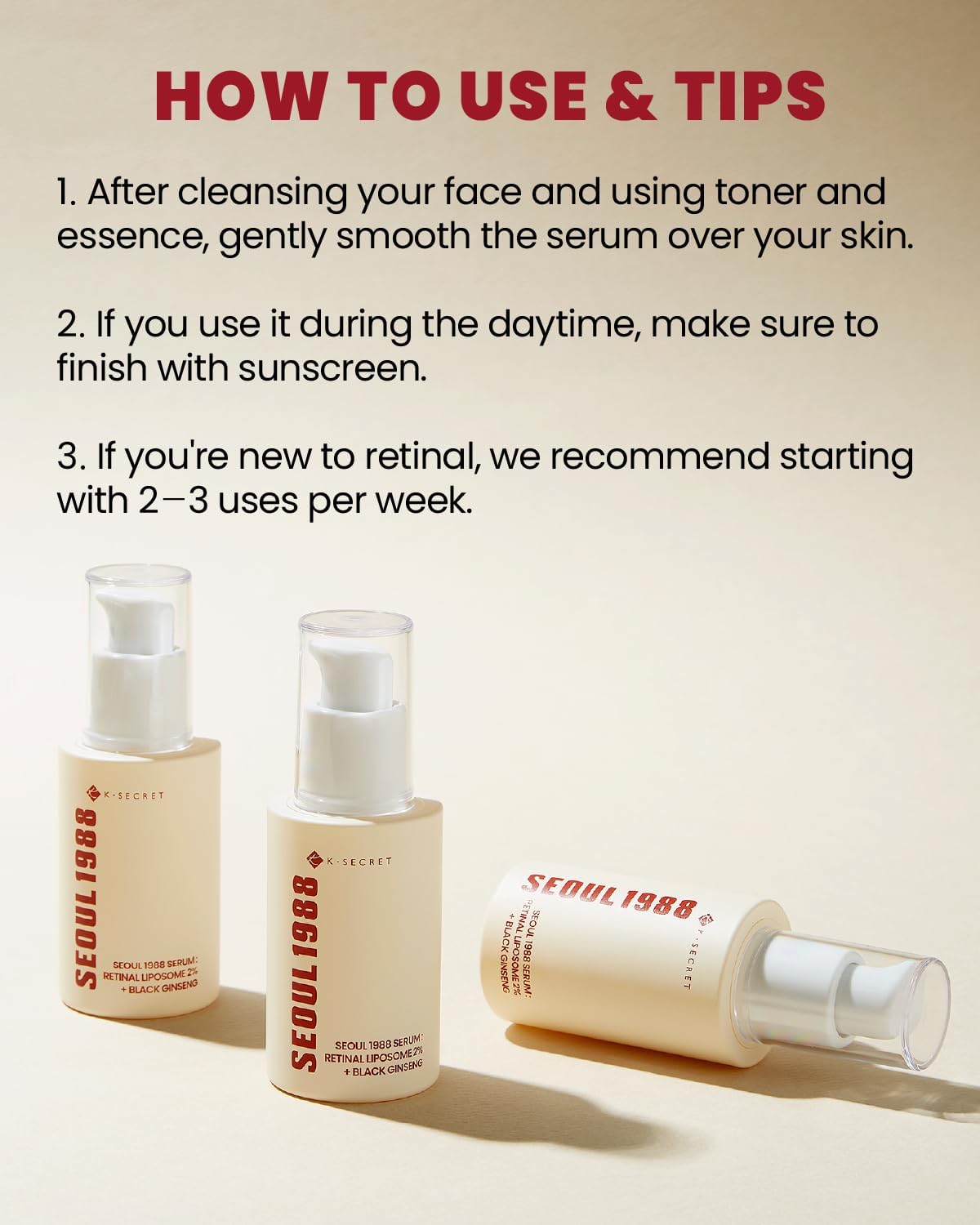 K-Secret Seoul 1988 Retinol & Black Ginseng Serum - 30ml