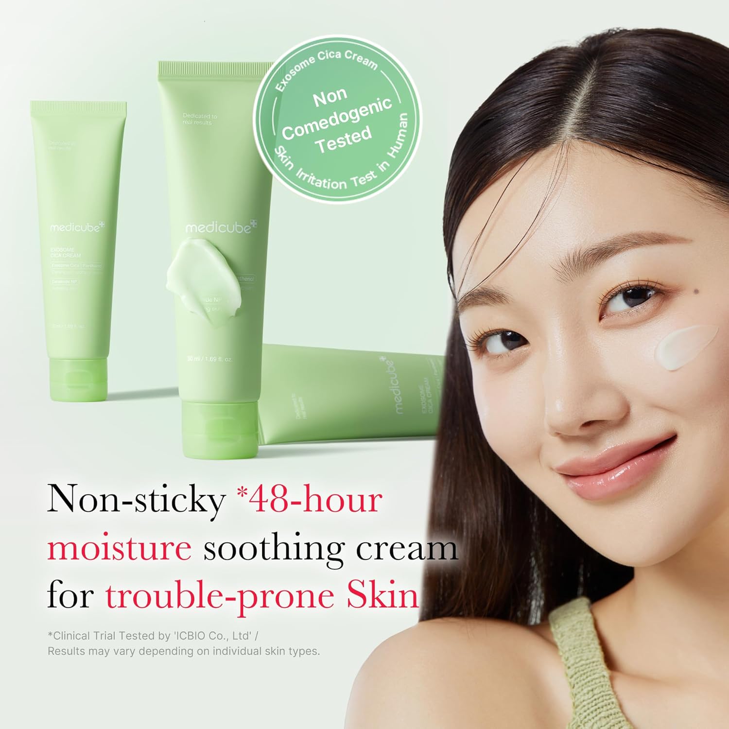 Medicube Tea Tree Cica Cream for Sensitive Skin Helps Reduce Redness and Breakouts 50ml